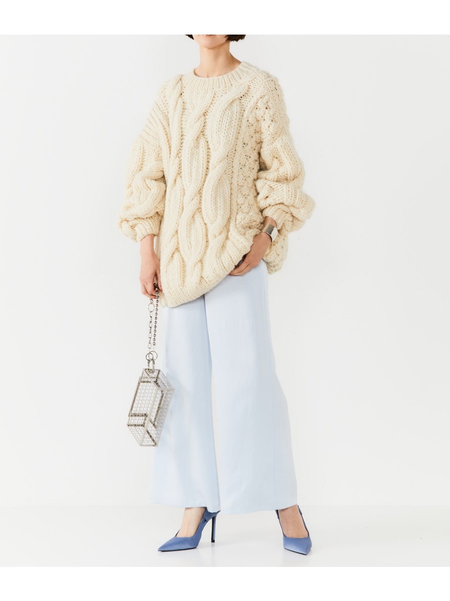 現品 Third Magazine サテンハイウエストパンツ Klinika Ae
