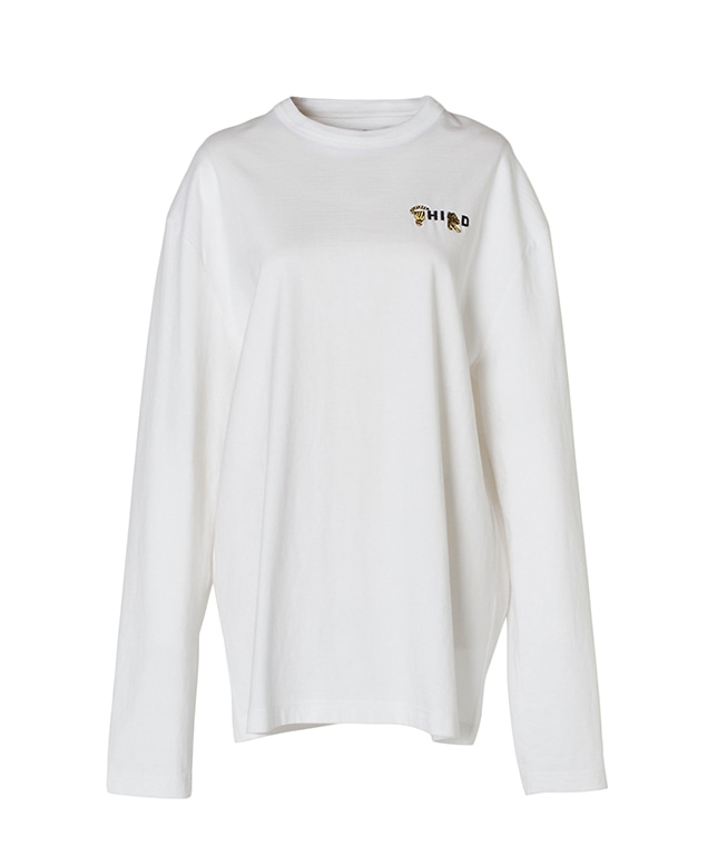 ”THIRD” Tigerロゴ刺繍ロングスリーブTシャツ