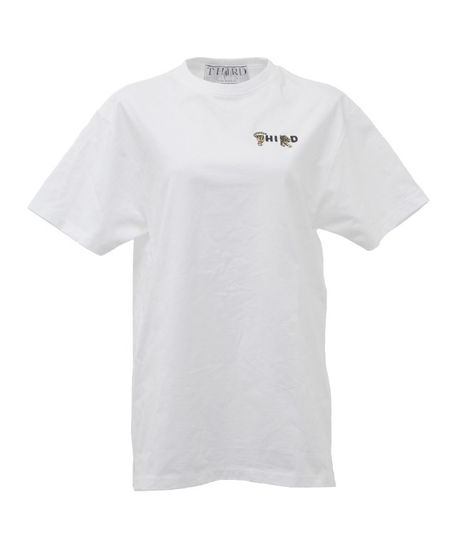 ”THIRD” Tigerロゴ刺繍Tシャツ