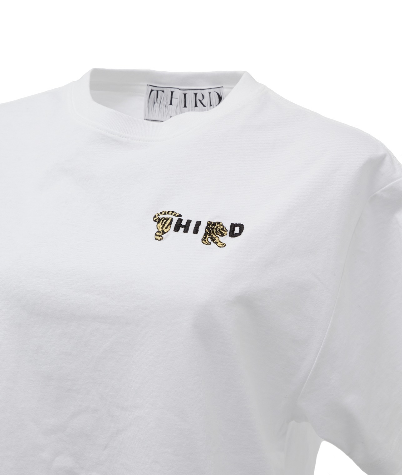 ”THIRD” Tigerロゴ刺繍Tシャツ 詳細画像 ホワイト 3