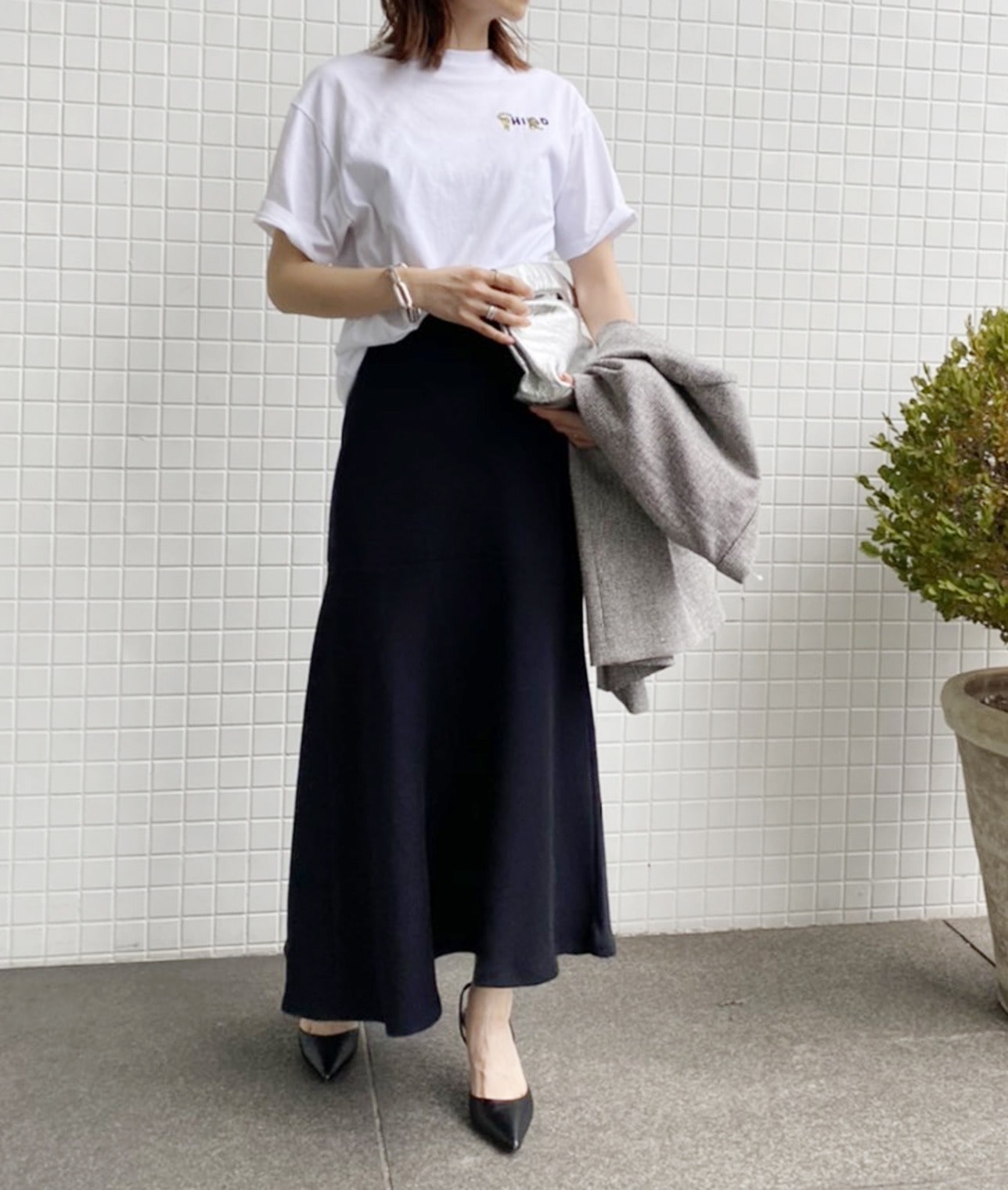 ”THIRD” Tigerロゴ刺繍Tシャツ 詳細画像 ホワイト 6