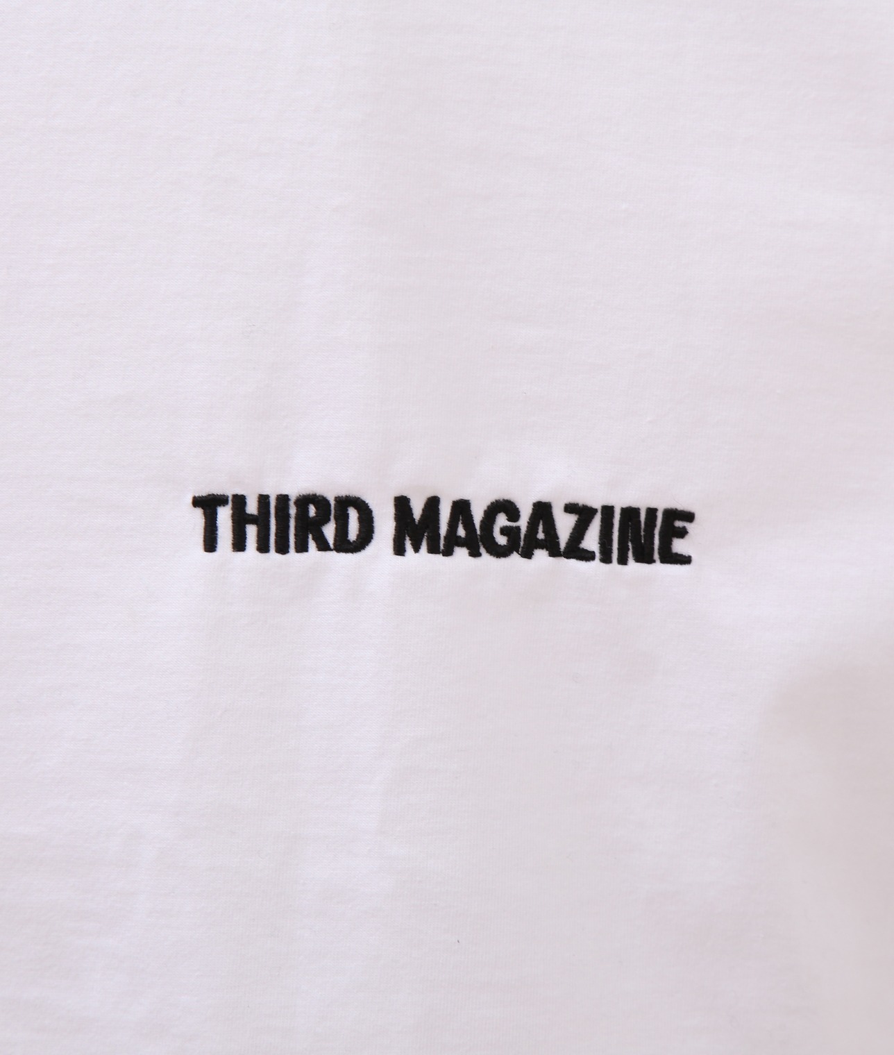 【コラボ】THIRD MAGAZINE×mikomoriロゴ刺繍ロングTシャツ 詳細画像 ホワイト 3