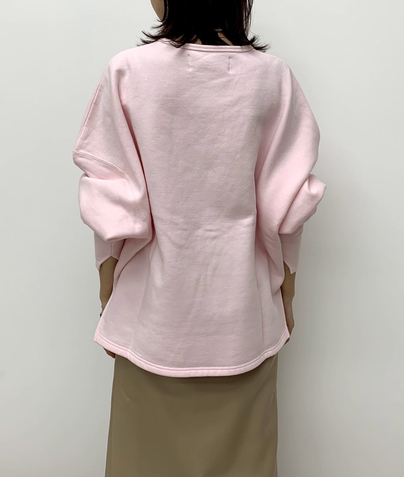 即完売THIRDMAGAZINE 後染め裏毛スウェットサードマガジンピンク-