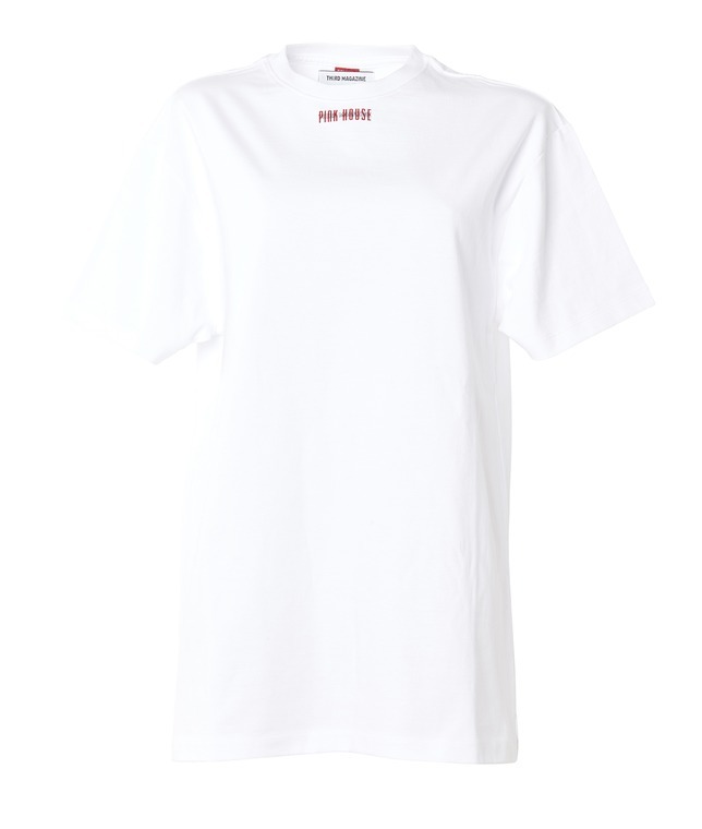 【別注】THIRD MAGAZINE×PINK HOUSE　WロゴTシャツ
