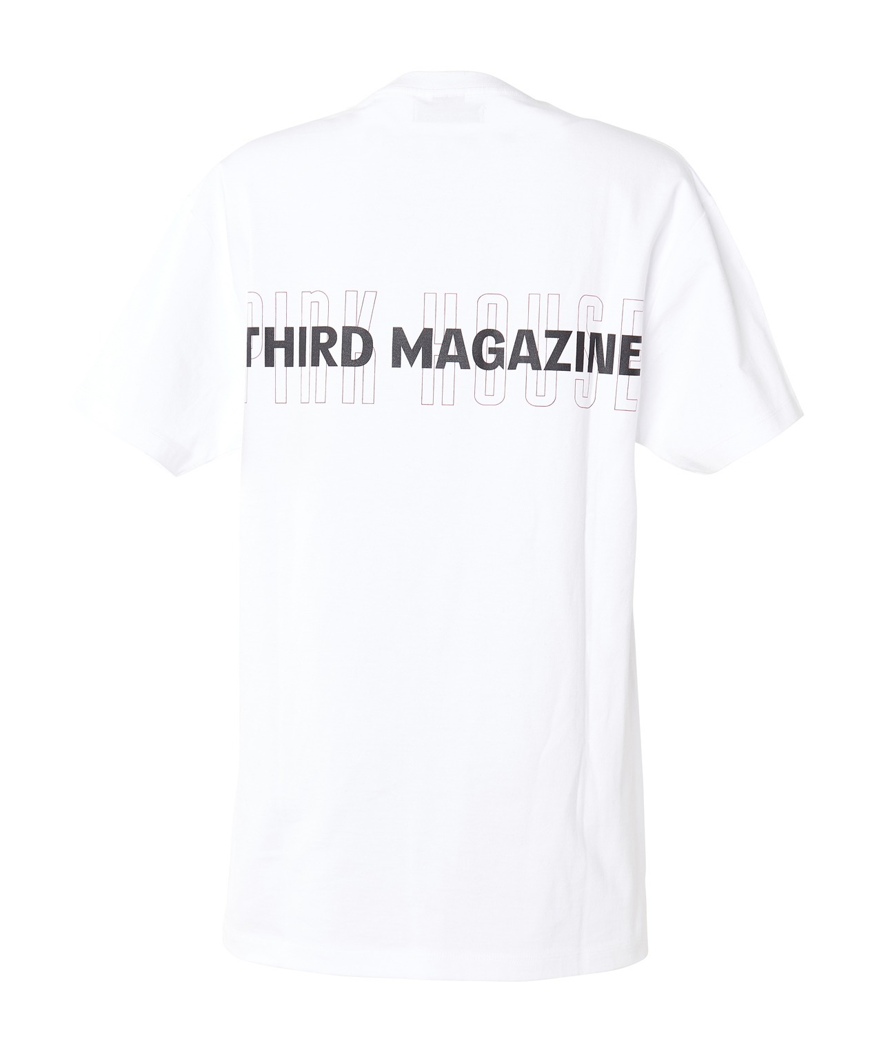 【予約】【別注】THIRD MAGAZINE×PINK HOUSE　WロゴTシャツ 詳細画像 ホワイト 3