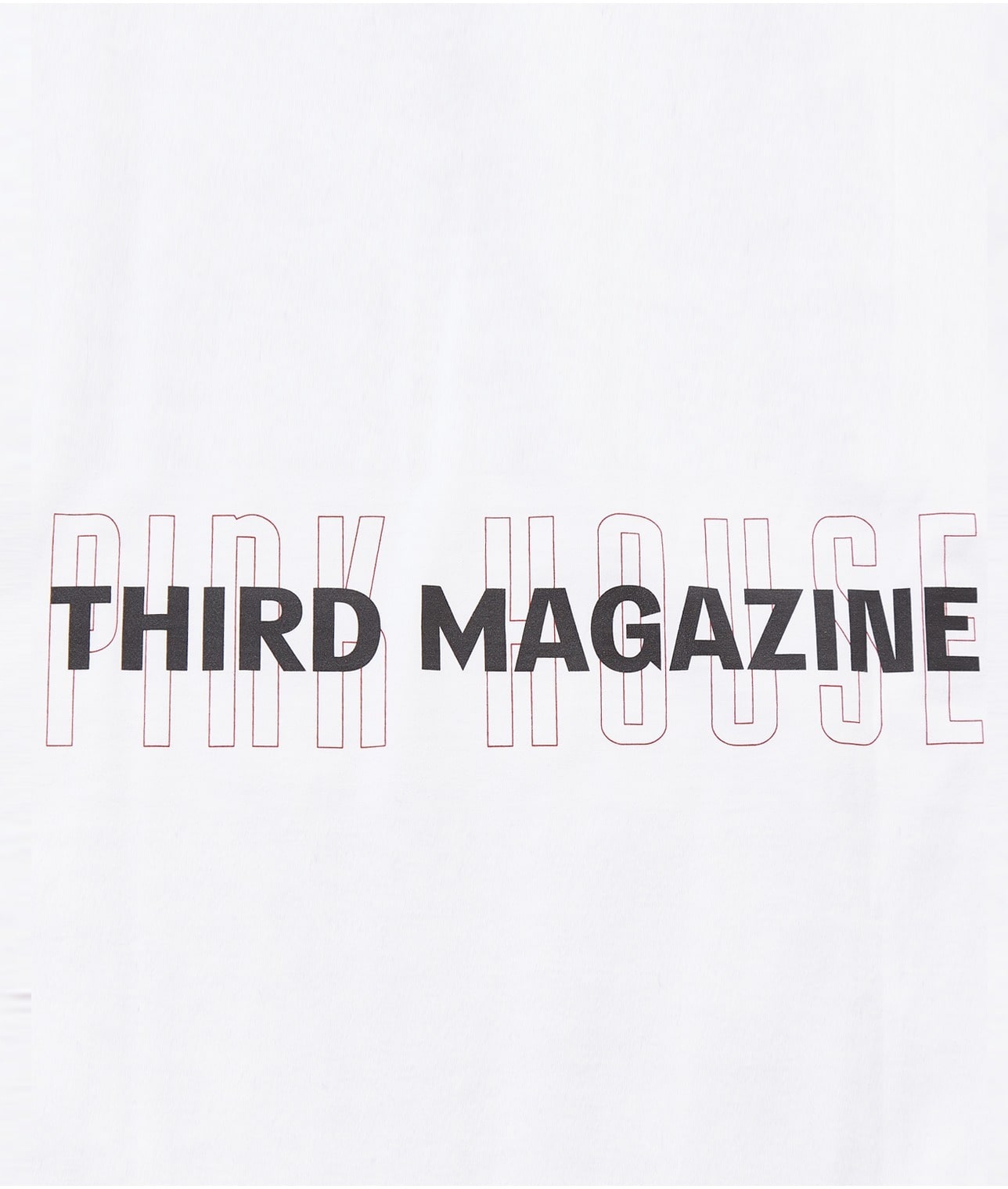 【予約】【別注】THIRD MAGAZINE×PINK HOUSE　WロゴTシャツ 詳細画像 ホワイト 5
