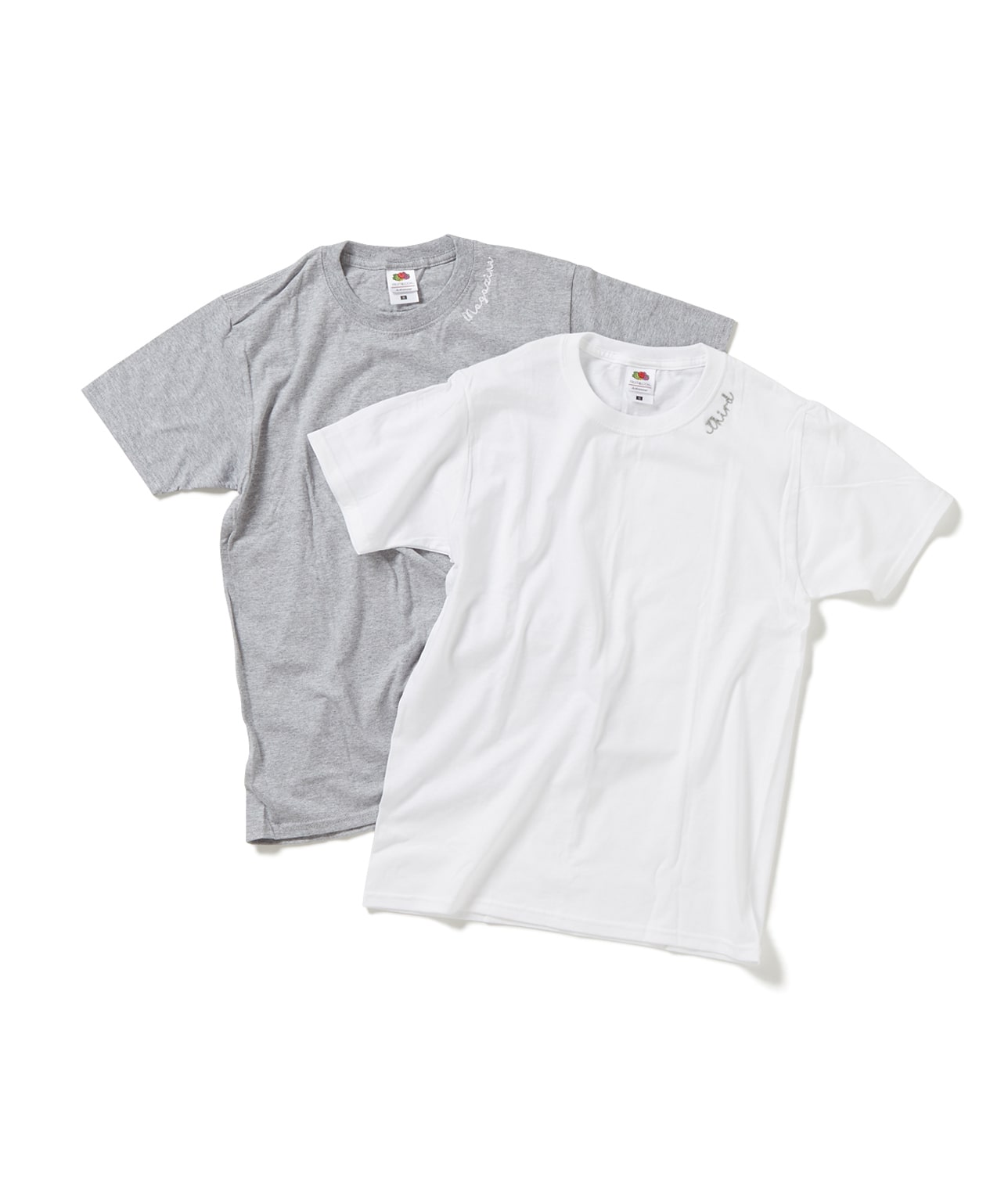 【別注】FRUIT OF THE LOOM/刺繍パックTシャツ 詳細画像 ホワイト/グレー 1