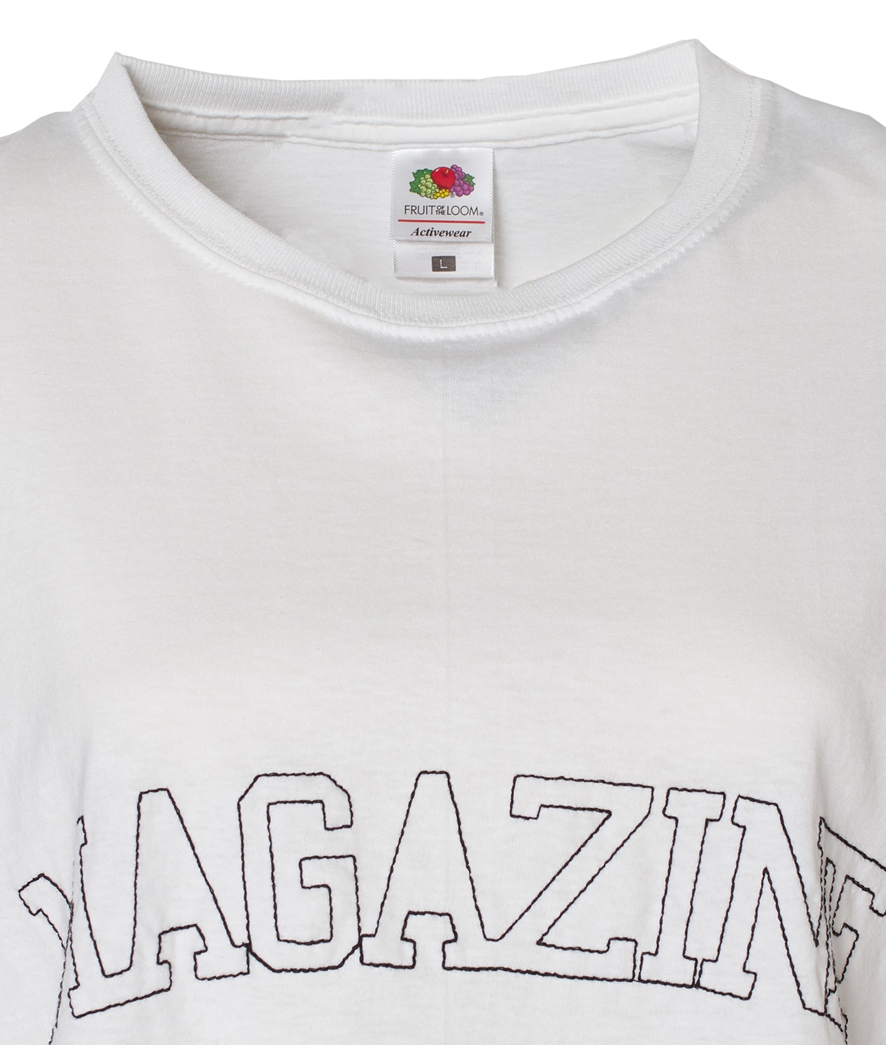 【別注】FRUIT OF THE LOOM/ビッグロゴ刺繍パックTシャツ 詳細画像 ホワイト/グレー 4