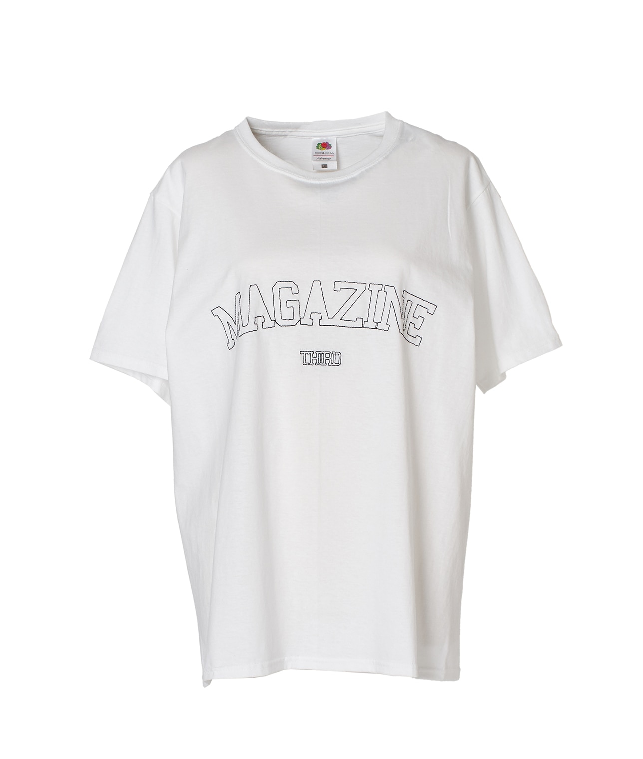 【別注】FRUIT OF THE LOOM/ビッグロゴ刺繍パックTシャツ 詳細画像 ホワイト/グレー 1