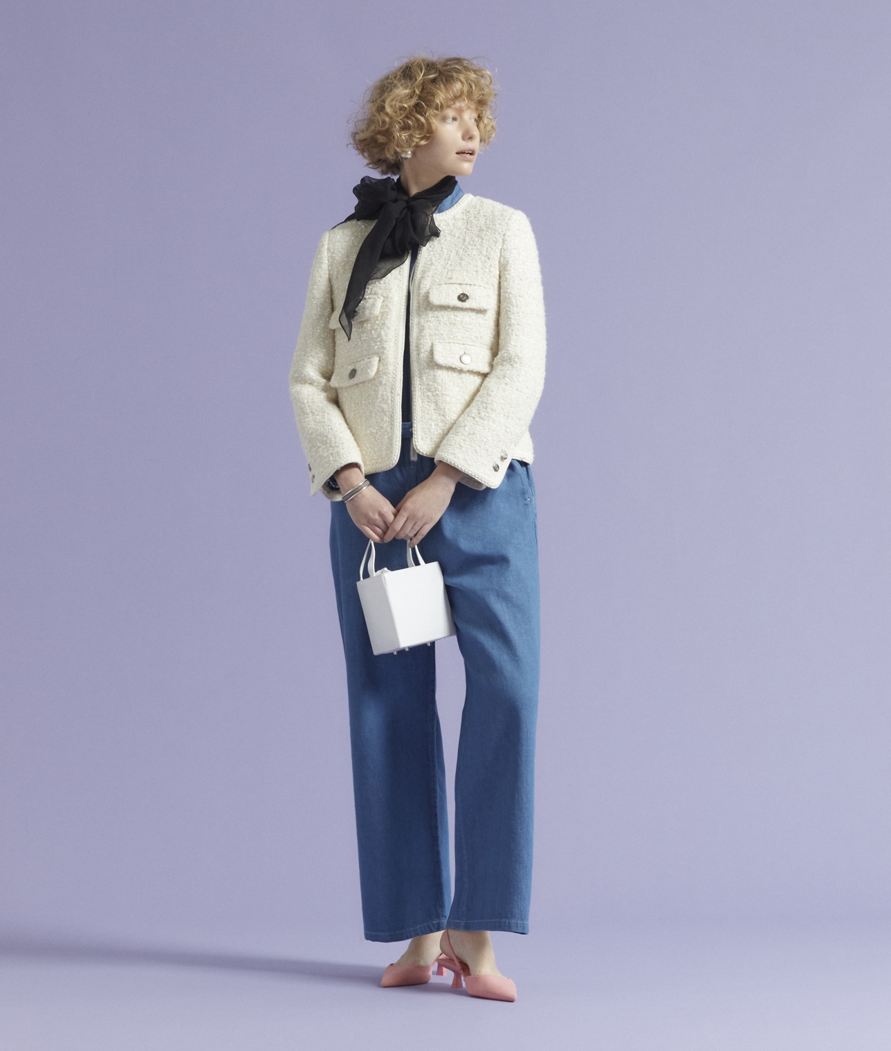 コラボ】THIRD MAGAZINE×mikomori/シルクシフォンストール 