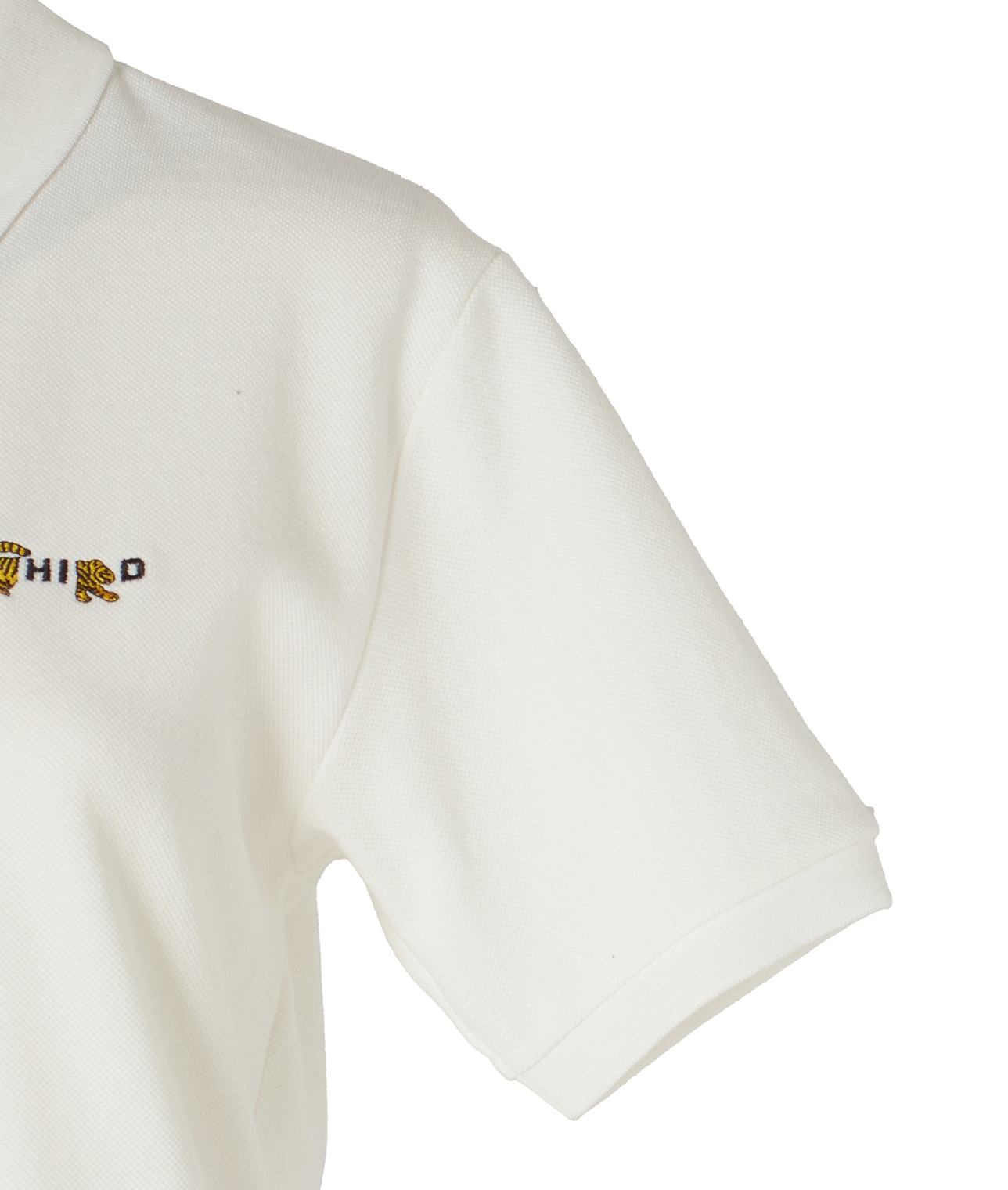 鹿の子タイガーロゴ刺繍ポロシャツ 詳細画像 オフホワイト 5