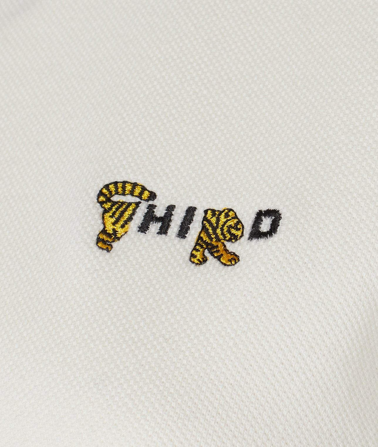 鹿の子タイガーロゴ刺繍ポロシャツ 詳細画像 オフホワイト 7