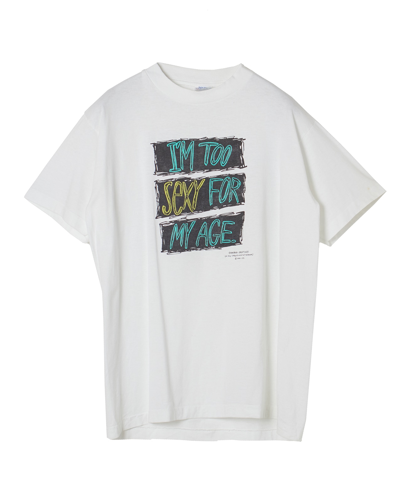 USED/I'M TOO SEXY FOR MY AGEプリントTシャツ 詳細画像 ホワイト 1