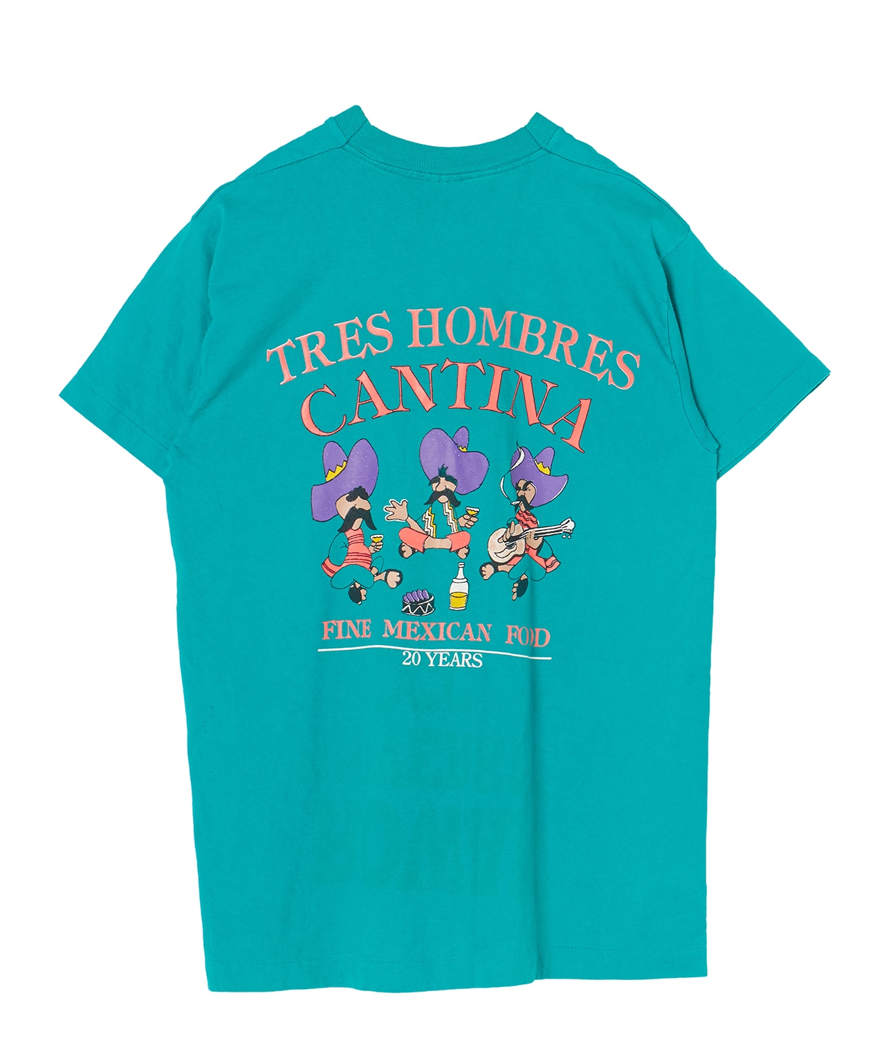 USED/CANTINA TRES HOMBRES FINE MEXICAN FOOD/プリントTシャツ 詳細画像 GREEN 2