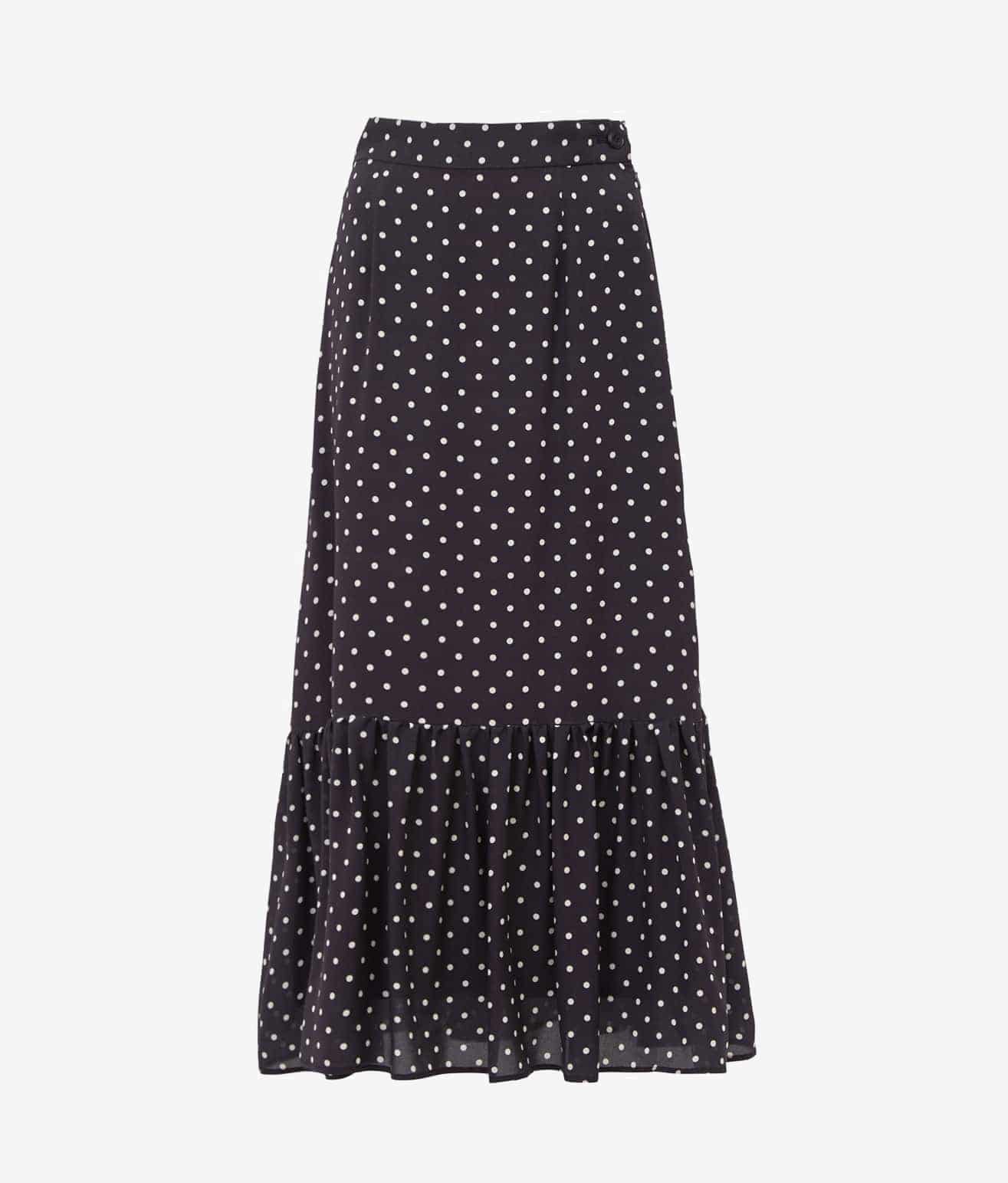シフォンドットプリントスカート