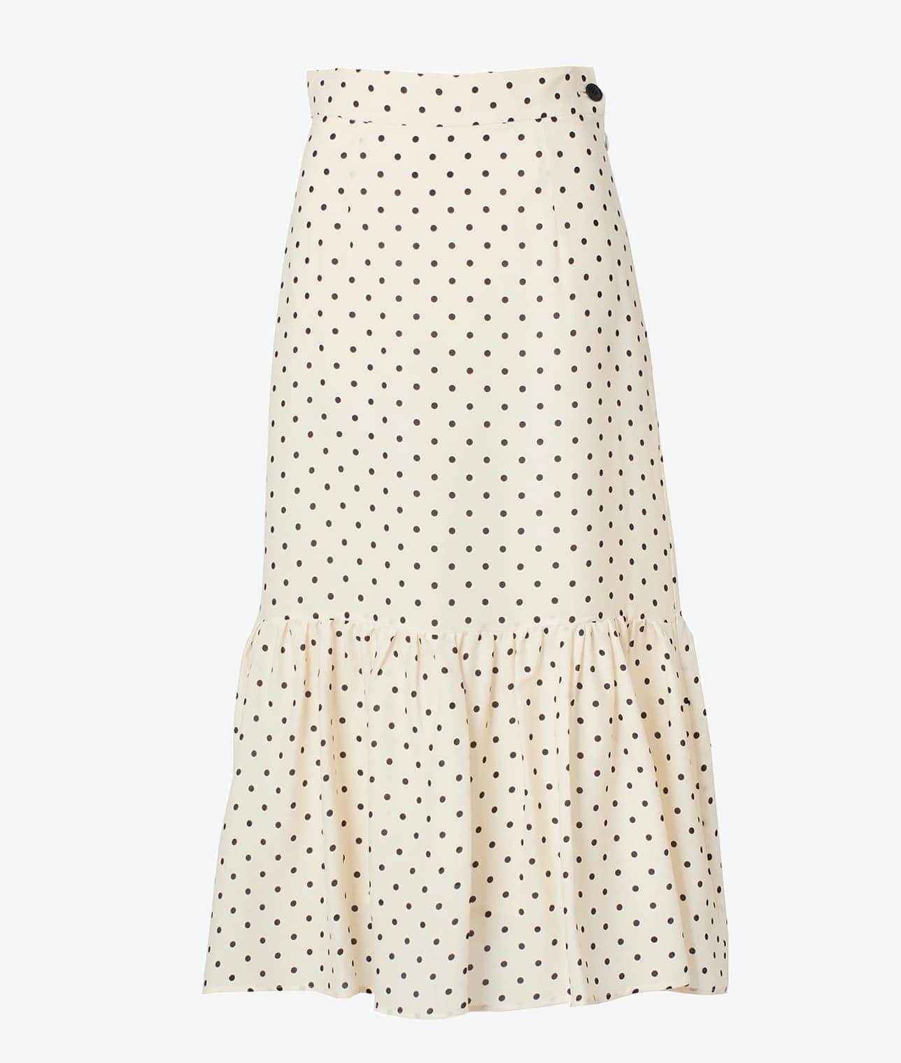 シフォンドットプリントスカート
