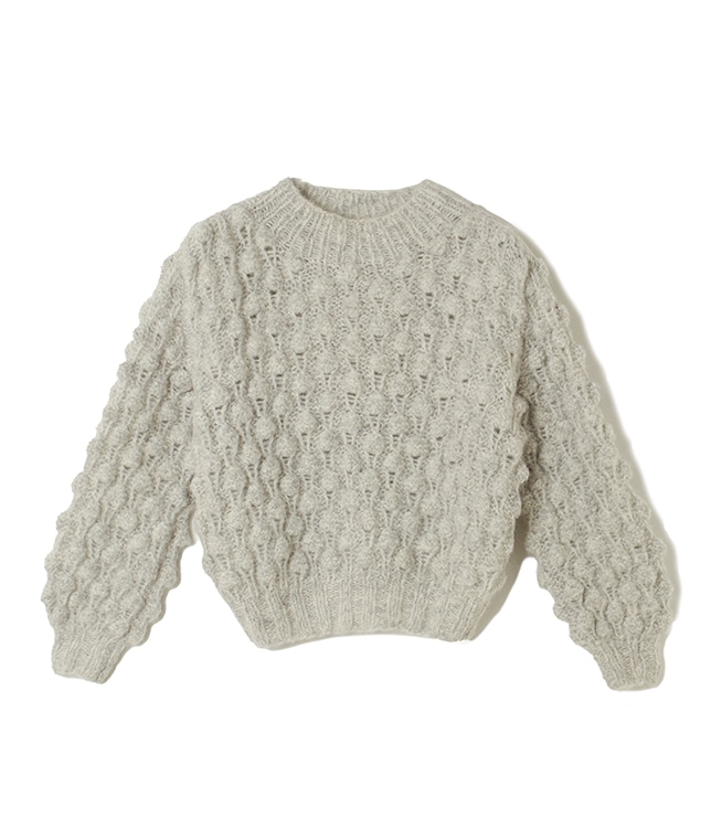 MICHELE＆HOVEN/エンボスニットトップス