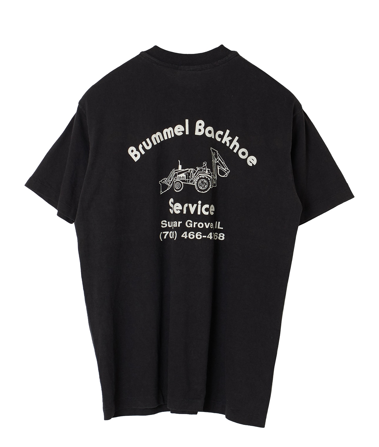 USED/Brummel Backhoe ServiceプリントTシャツ 詳細画像 ブラック 2