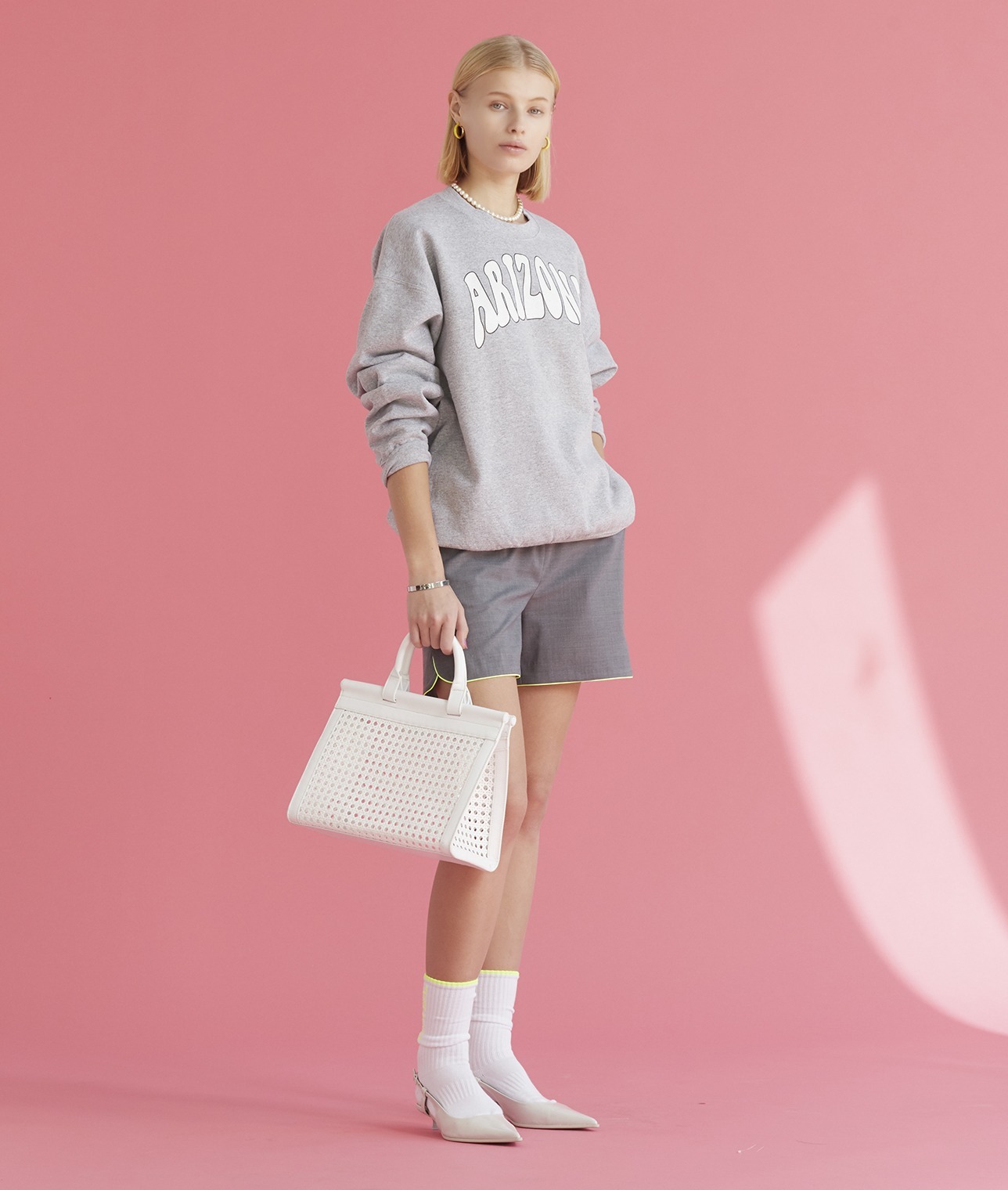 THIRD MAGAZINE&times;mikomori カラートリムショートパンツ 詳細画像 グレー 1