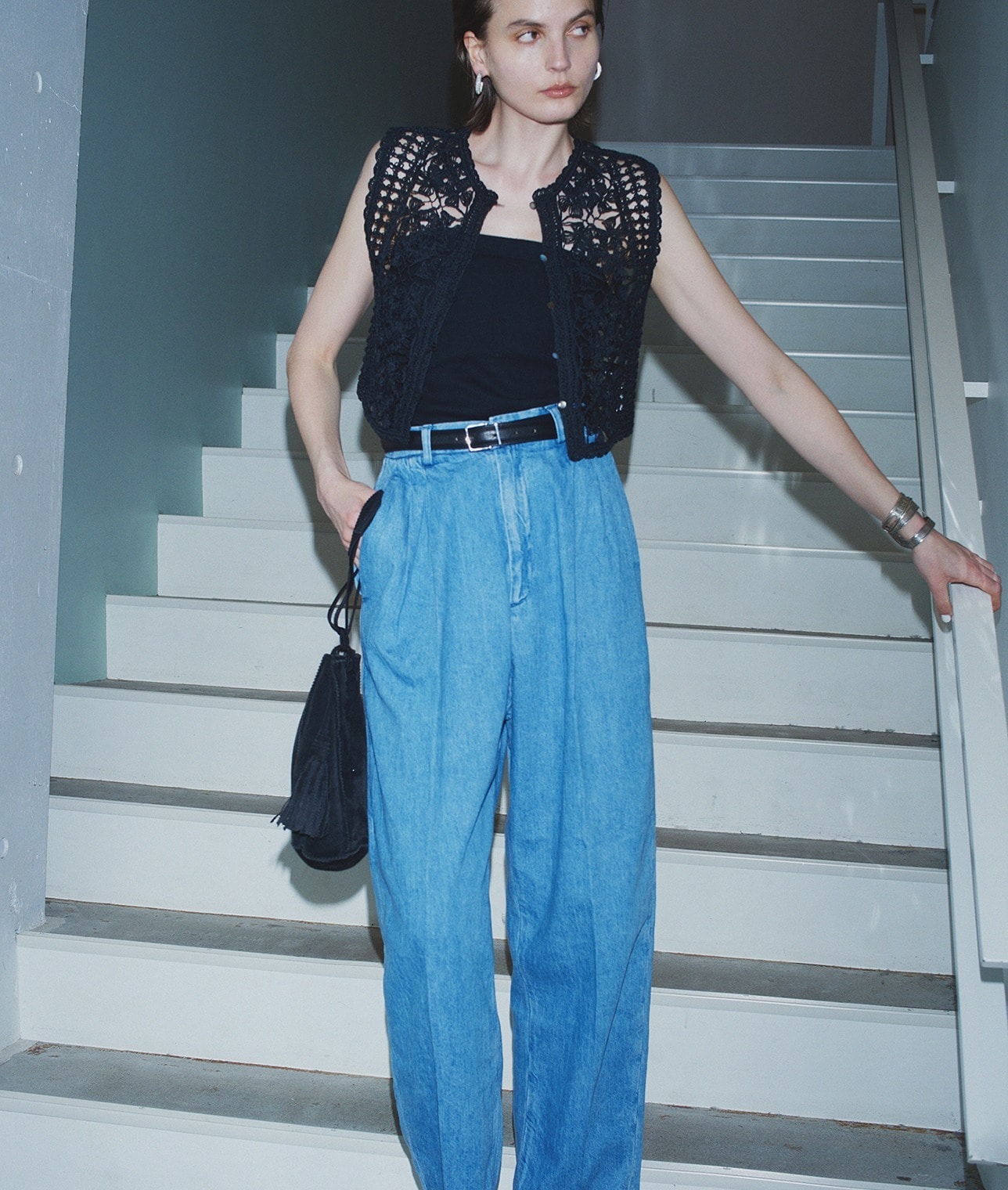 【 MELROSE×Robert P. Miller】別注カップ付きベアトップ 詳細画像 ブラック 1