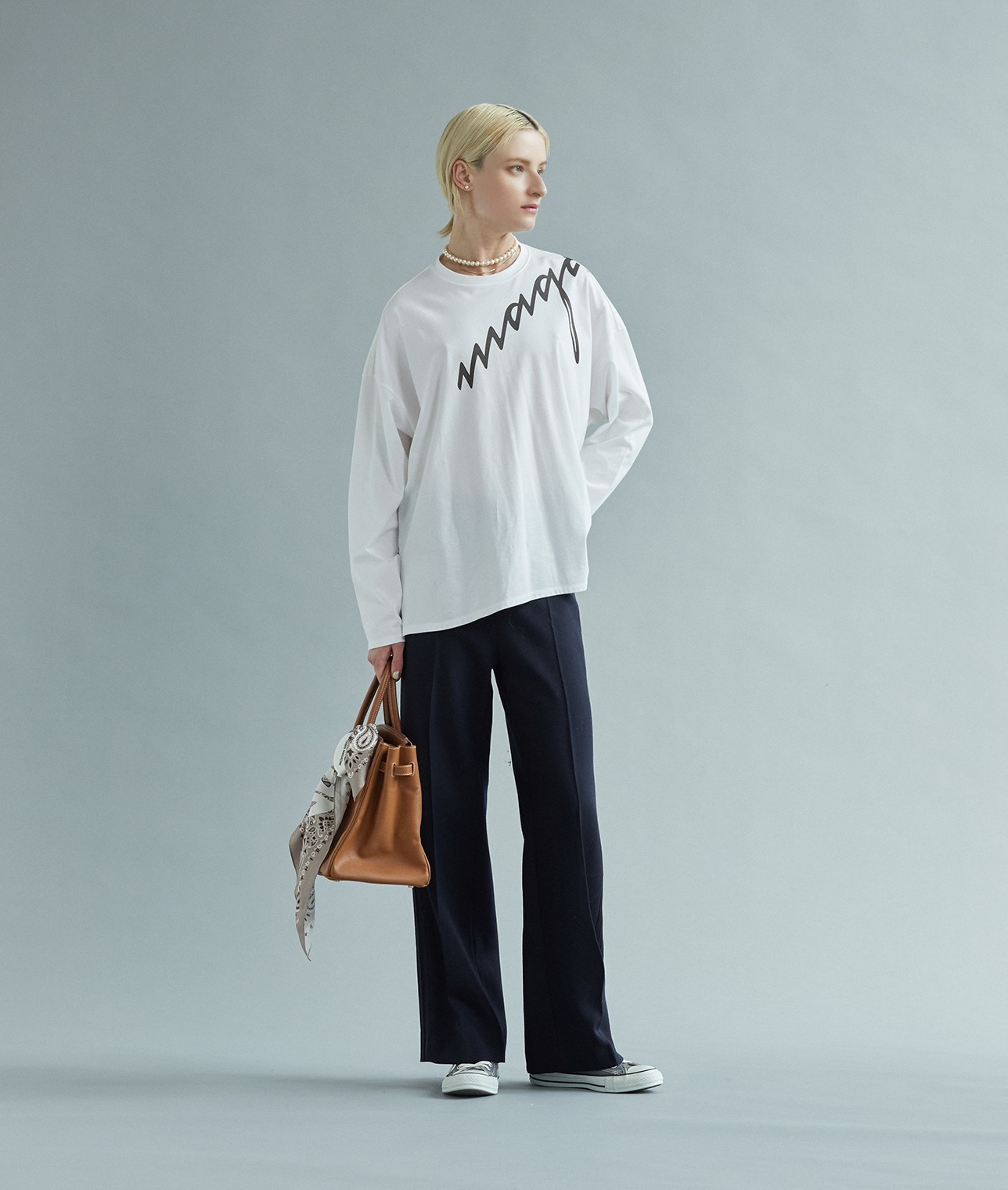 magazineロングスリーブTシャツ 詳細画像 ホワイト　 1