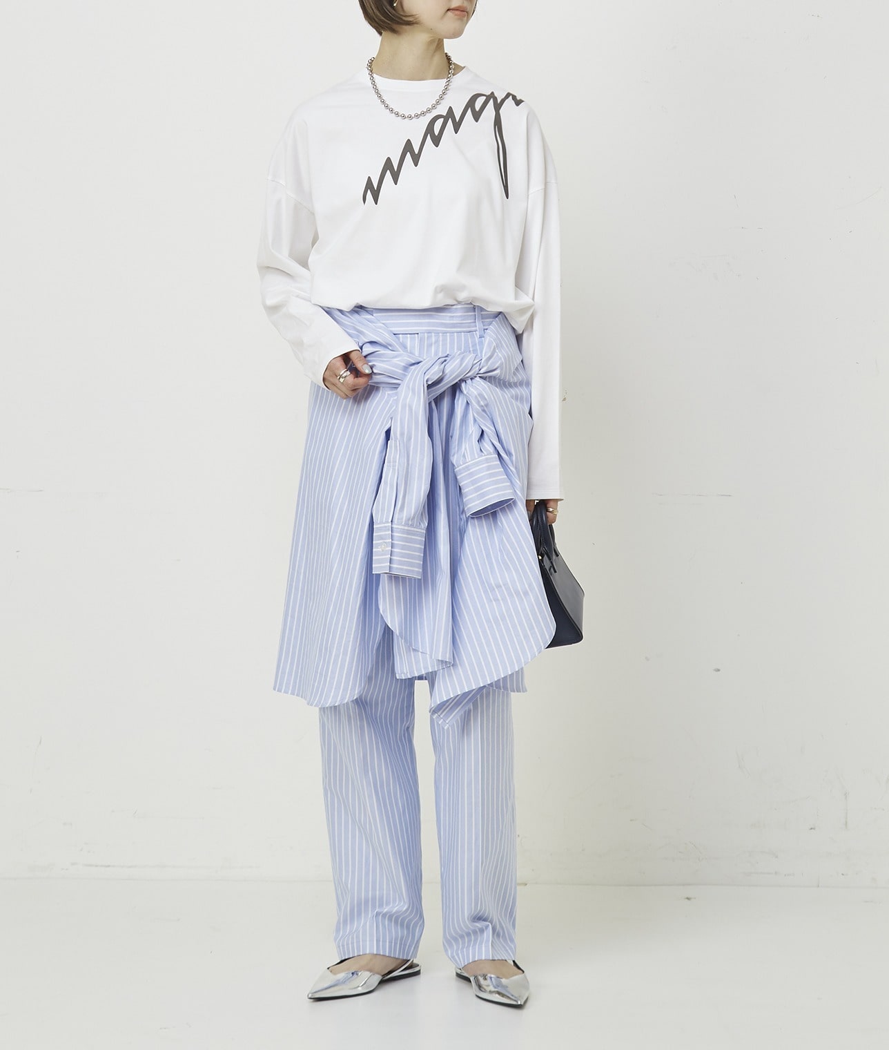 magazineロングスリーブTシャツ 詳細画像 ホワイト　 7