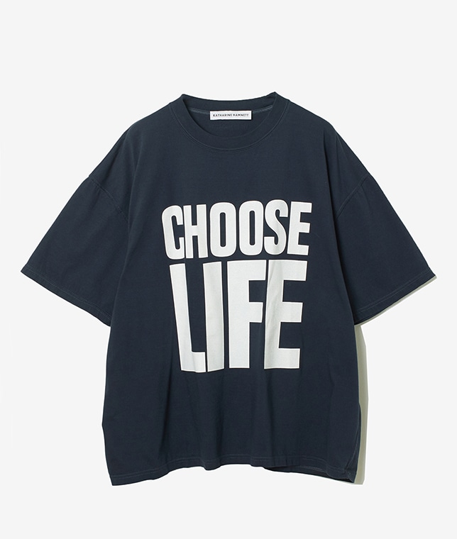 【ショールーム限定/別注】KATHARINE HAMNETT×THIRD MAGAZINE　CHOOSE LIFE”SLOGAN H/S TEE
