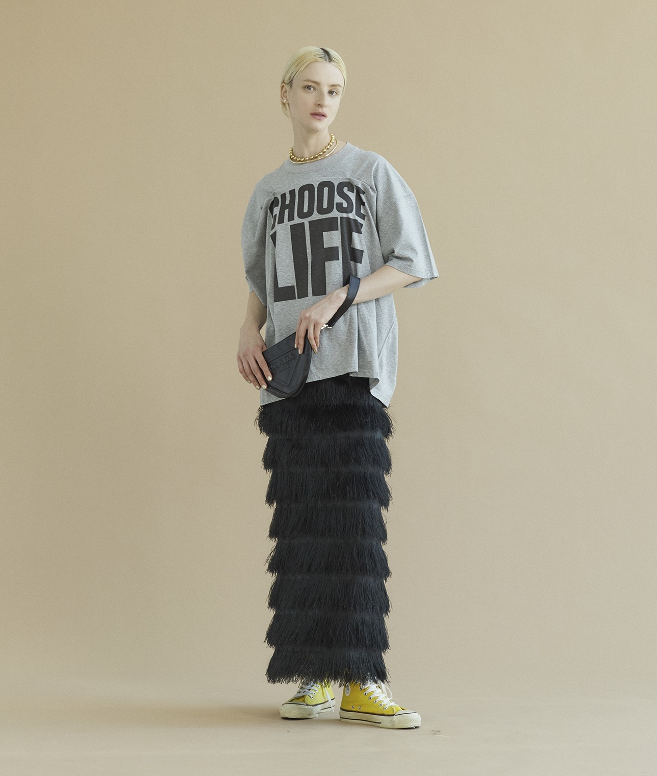 【別注】KATHARINE HAMNETT×THIRD MAGAZINE×mikomori別注Tシャツ　CHOOSE LIFE”SLOGAN H/S TEE 詳細画像 ホワイト 1