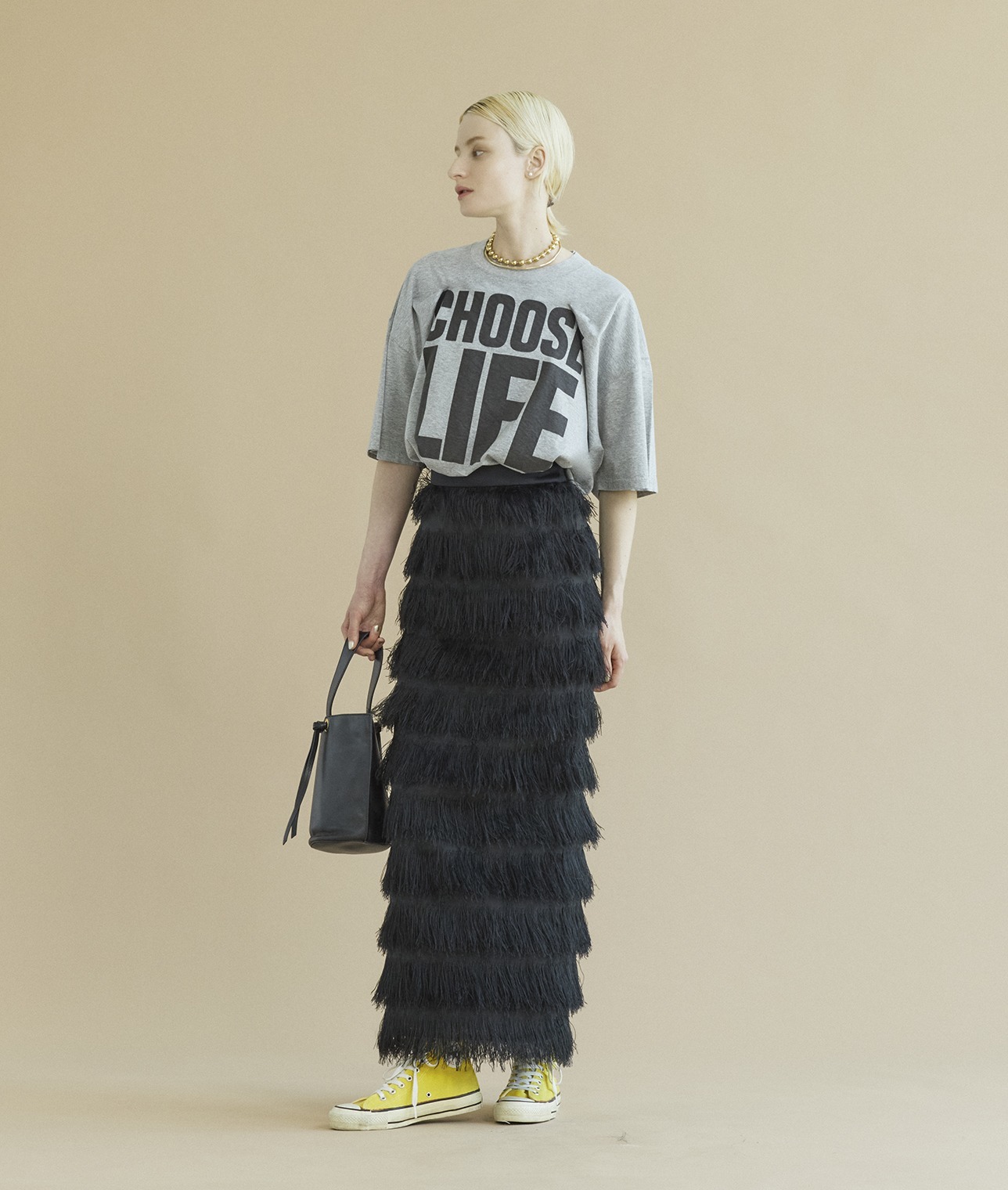 【別注】KATHARINE HAMNETT×THIRD MAGAZINE×mikomori別注Tシャツ　CHOOSE LIFE”SLOGAN H/S TEE 詳細画像 ホワイト 3