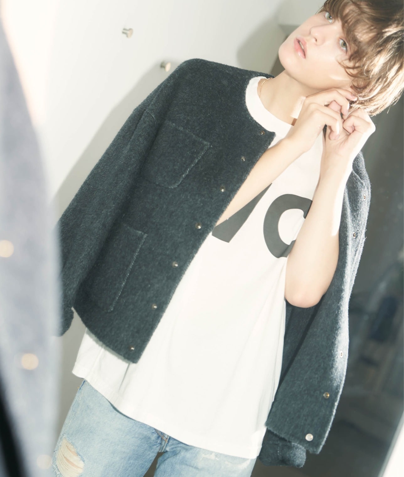 【別注】KATHARINE HAMNETT×THIRD MAGAZINE Tシャツ　"LOVE”SLOGAN TEE 詳細画像 ホワイト 2