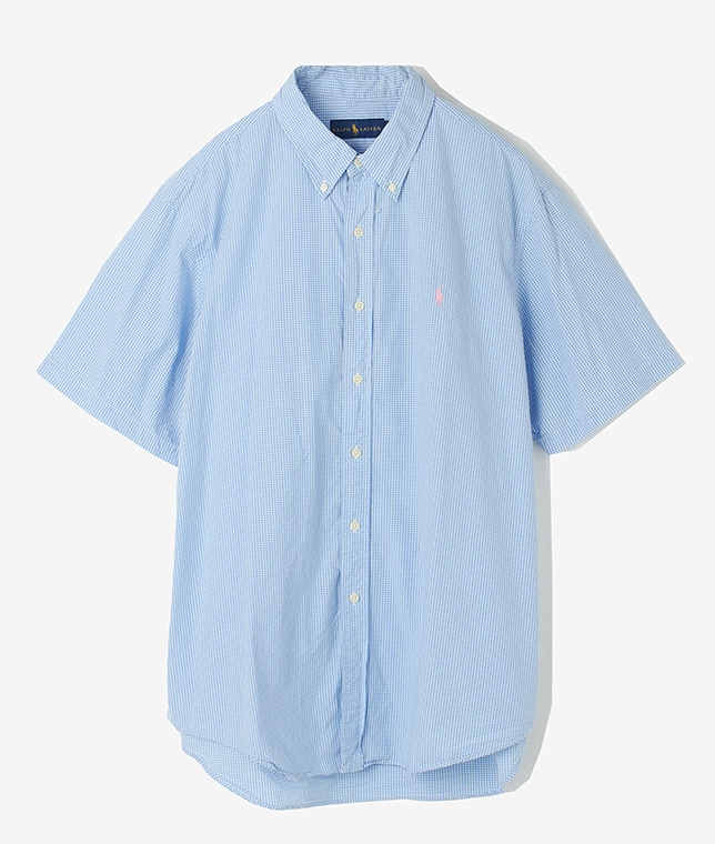 USED/RALPH LAUREN　ギンガムチェック　S/S　B.D.シャツ