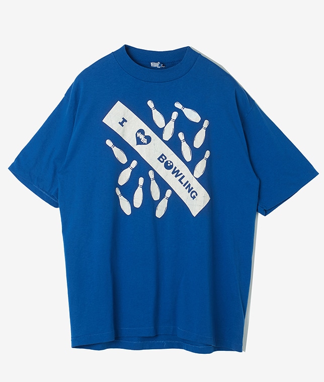 USED/I LOVE HWBA BOWLINGプリントTシャツ