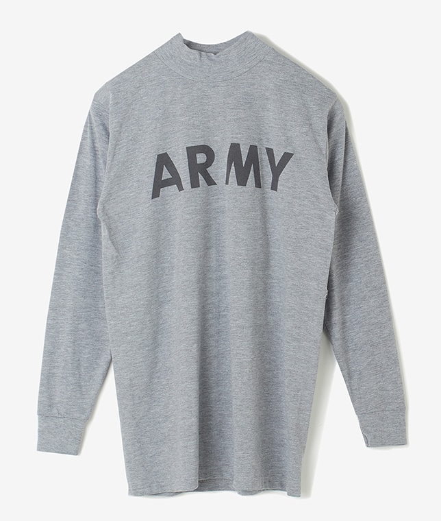 USED/ARMYプリントモックネックL/S　Tシャツ