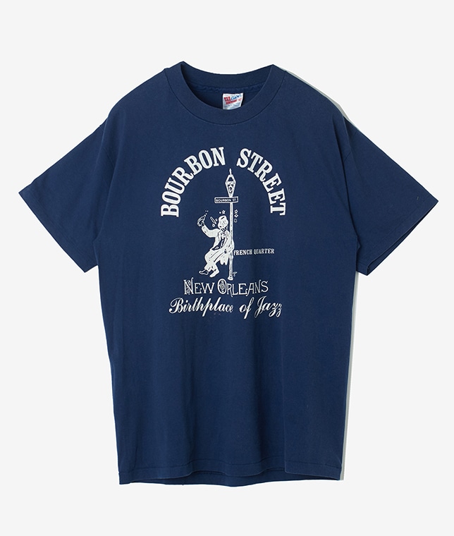 USED/BOURBON STREETプリントTシャツ