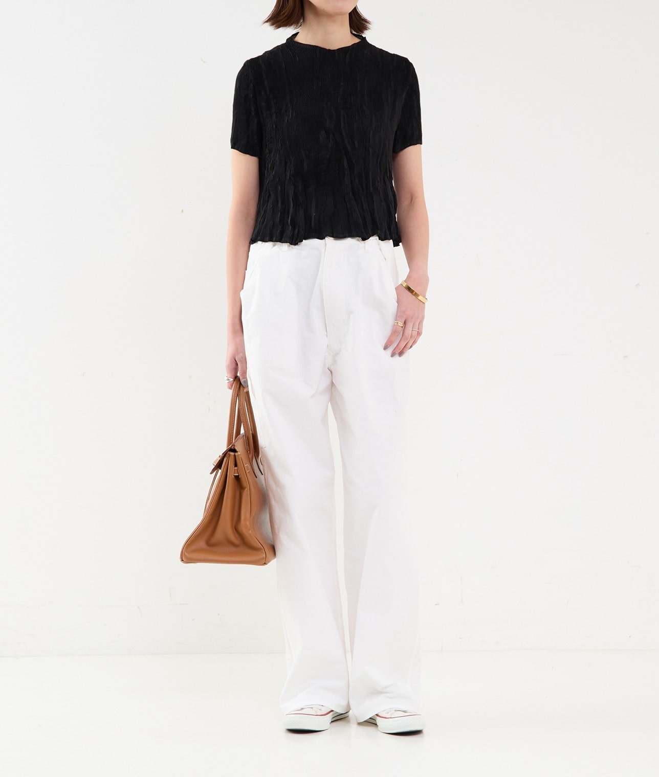 Gongdid Design/ウェービークロップドトップ 詳細画像 BLACK 1