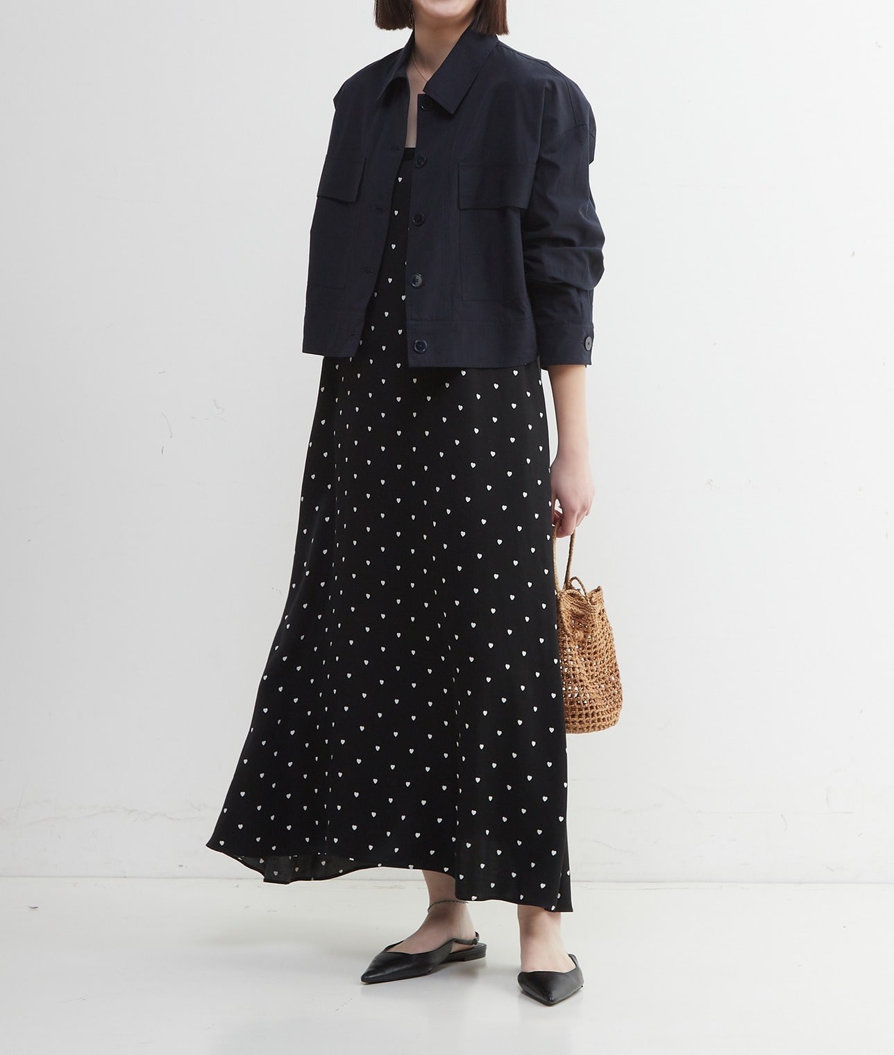 cus/コットンリネンボクシージャケット 詳細画像 NAVY 5