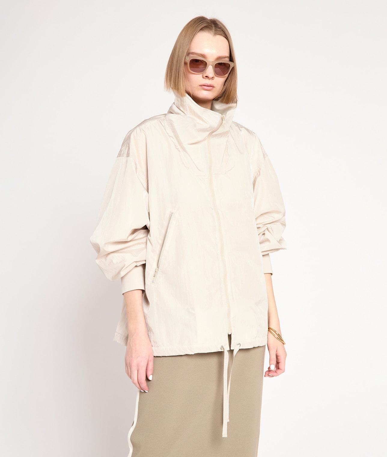 【別注】KATHARINE HAMNETT×THIRD MAGAZINE/ HIGHNECK ZIP JACKET 詳細画像 ブラック 1