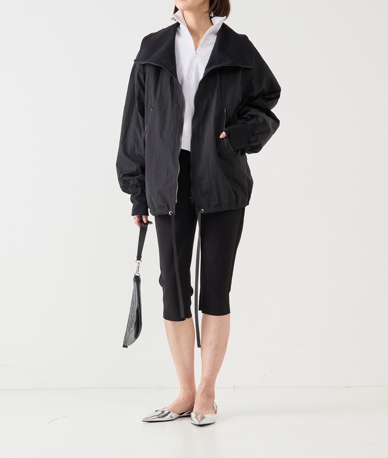 【別注】KATHARINE HAMNETT×THIRD MAGAZINE/ HIGHNECK ZIP JACKET 詳細画像 ブラック 5