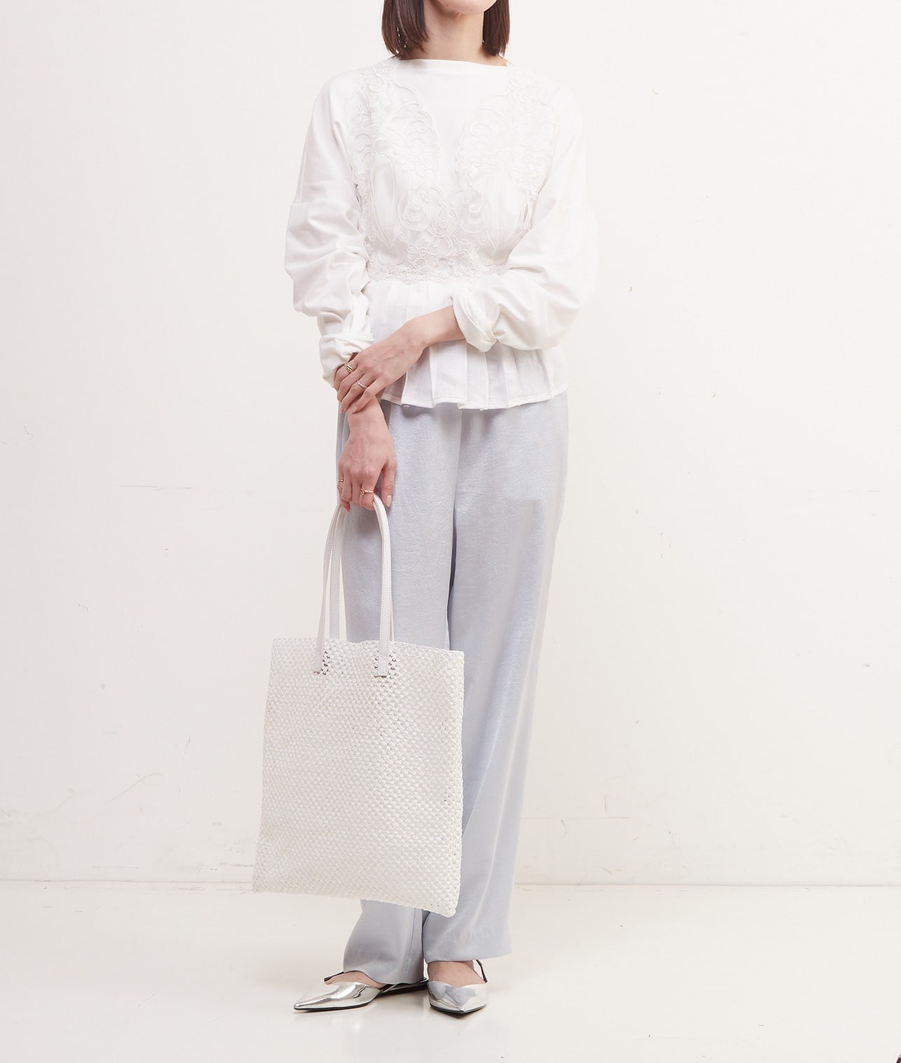 VANGI/メッシュトート 詳細画像 White 3