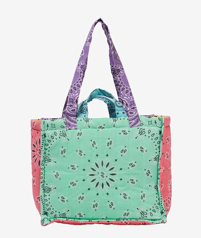 【別注】CALL IT BY YOUR NAME/ミディキルトトートバッグ[MINT×STRAWBERRY×LILAC×PALE BLUE]