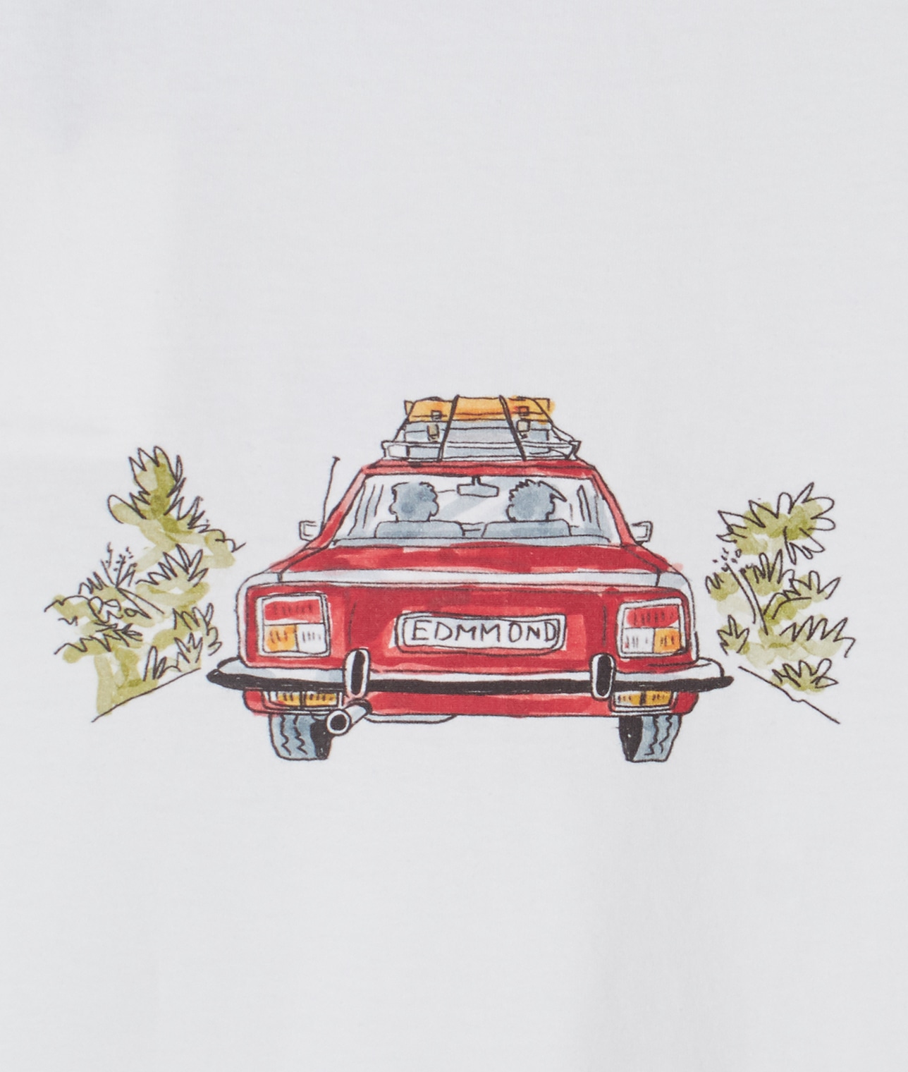 EDMMOND STUDIOS/レッドカー-Tshirt 詳細画像 PLAINWHITE 9