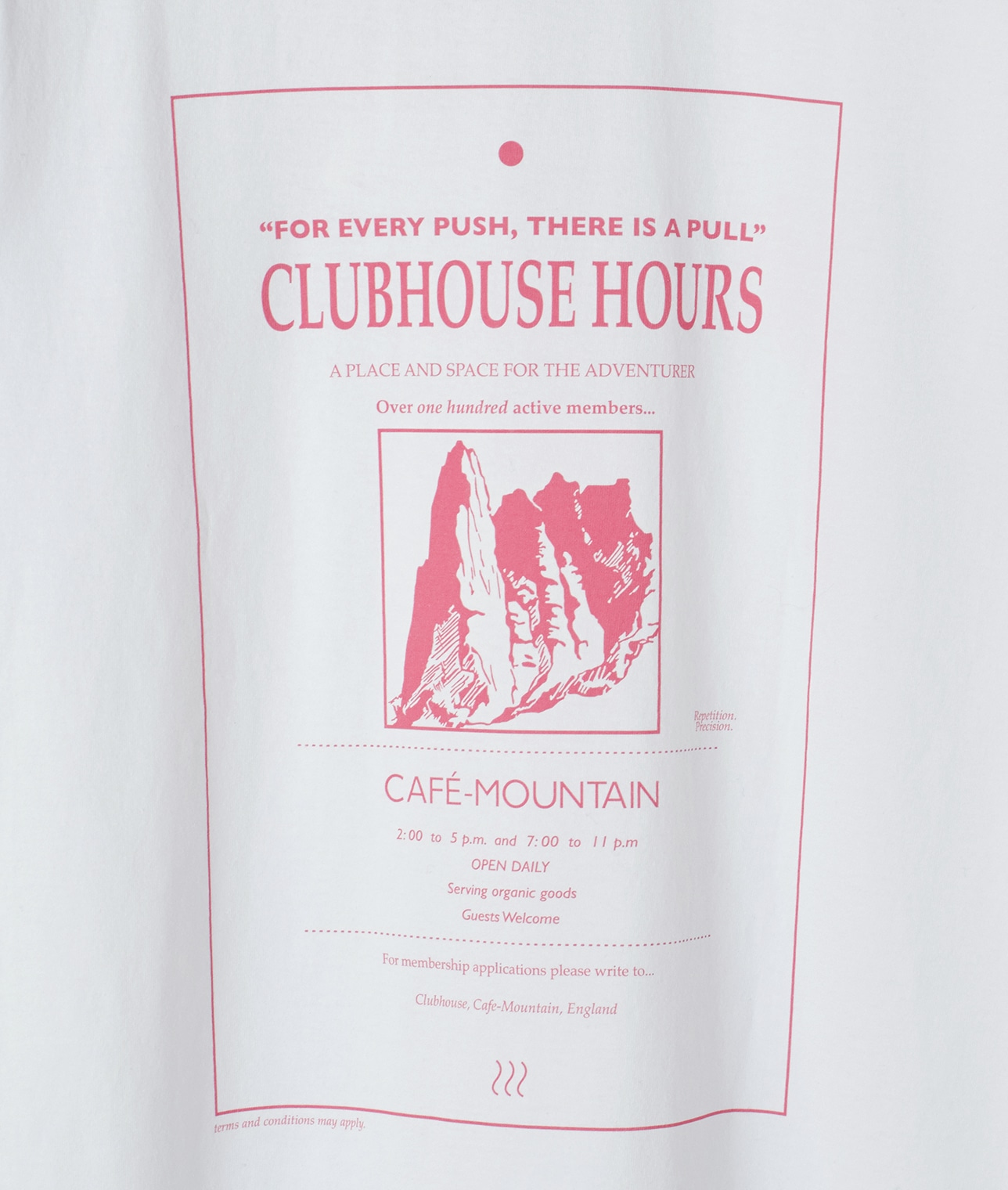 【別注】CAFE MOUNTAIN/クラブハウスTシャツ 詳細画像 NATURAL AND PINK 10