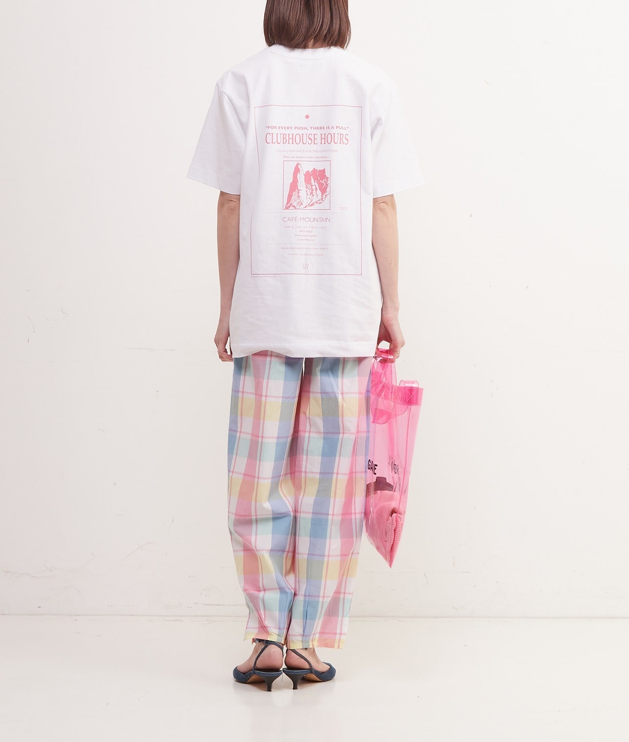 【別注】CAFE MOUNTAIN/クラブハウスTシャツ 詳細画像 NATURAL AND PINK 6
