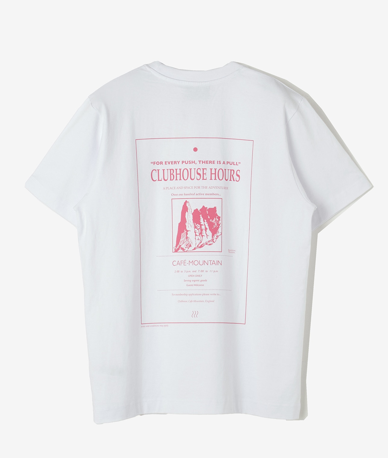 【別注】CAFE MOUNTAIN/クラブハウスTシャツ 詳細画像 NATURAL AND PINK 7