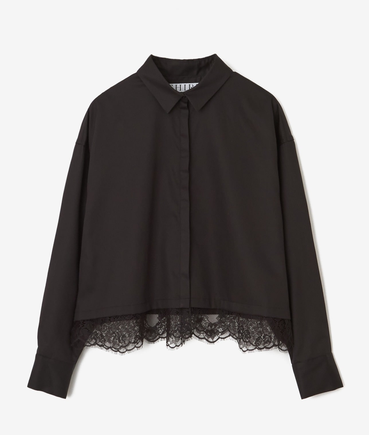 【再販】裾レースブラウス 詳細画像 ブラック 1