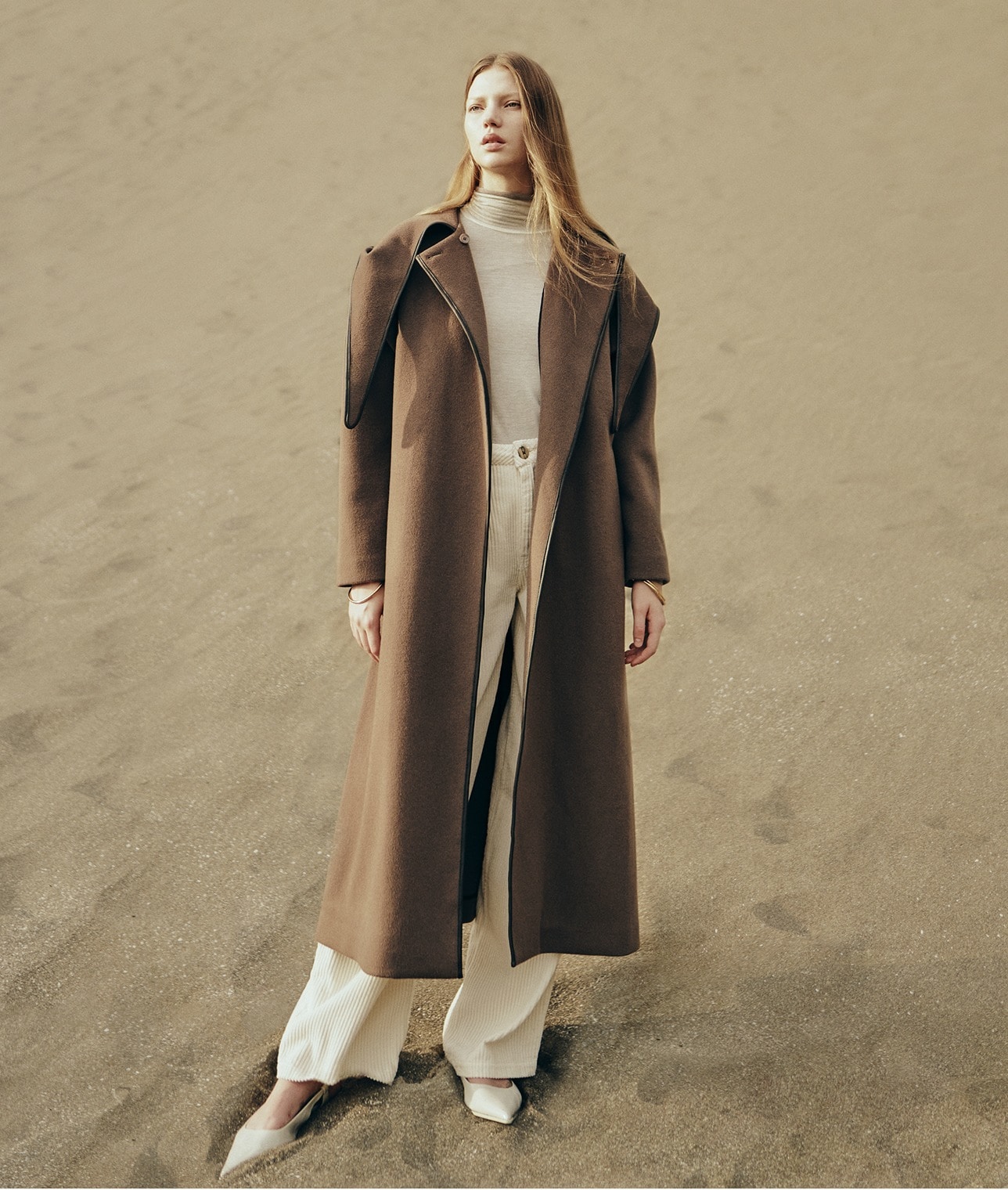 レイヤードタートルネック 詳細画像 ブラウン×ブラック 1