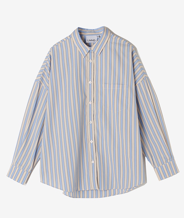 LMND/ストライプロングシャツ