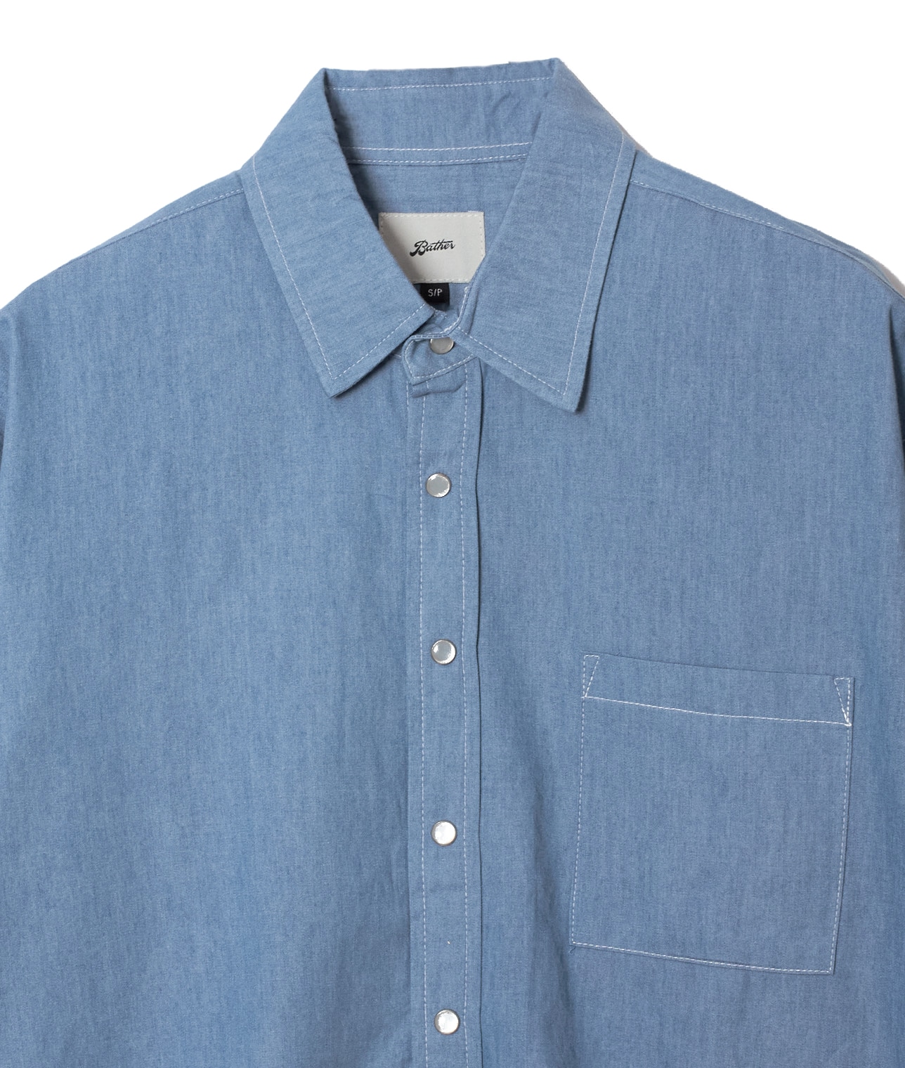 BATHER/デニムシャツ 詳細画像 NAVY 3