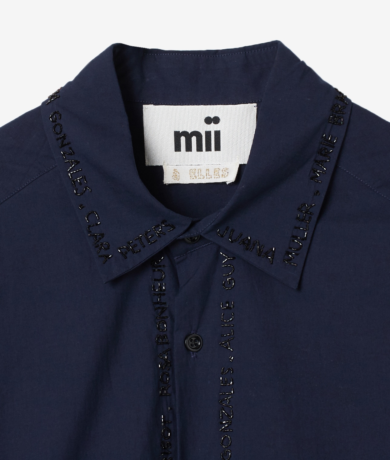 mii/ハンドエンブロイダリービーズカラーシャツ 詳細画像 NAVY 5