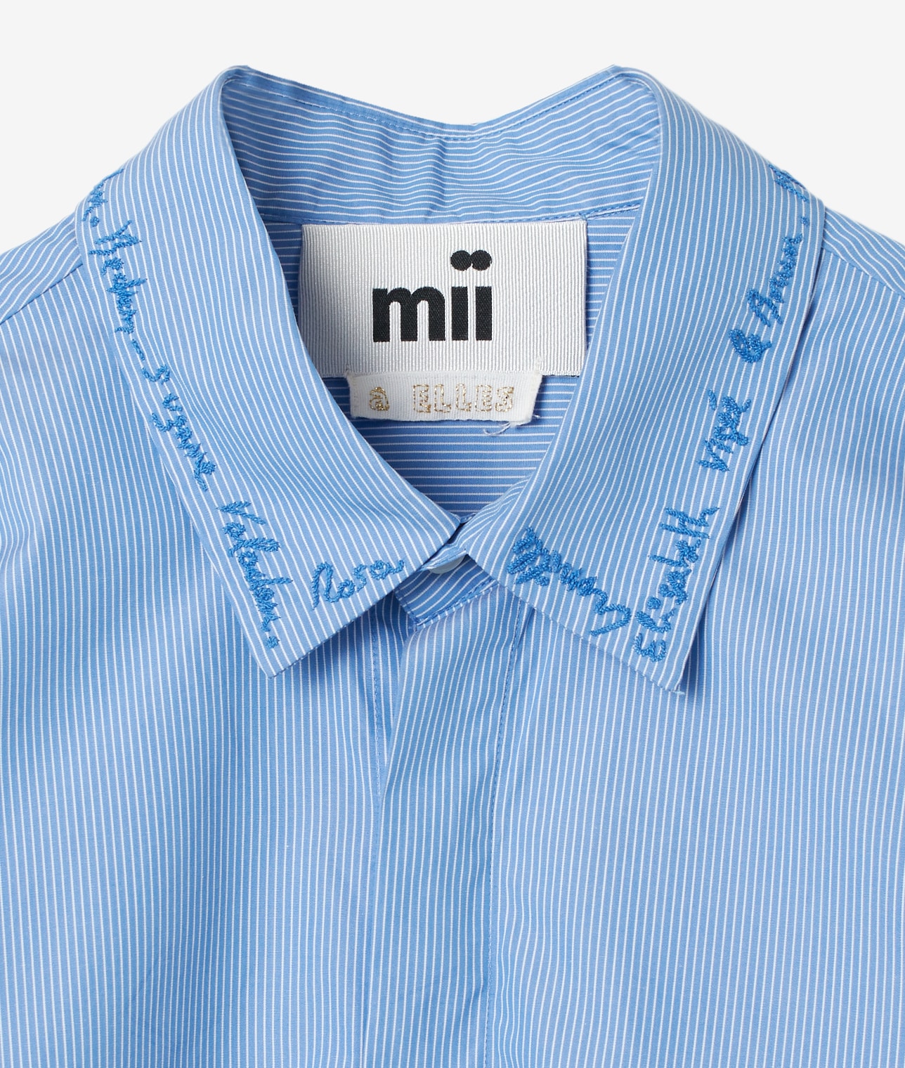 mii/エンブロイダリーストライプシャツ 詳細画像 BLUE 5